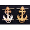 2 insignias de pin ANCLA naval soviética