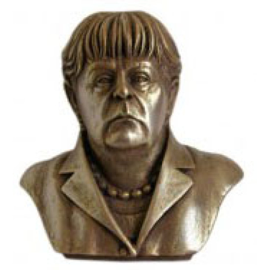 Buste de la chancelière allemande Angela Merkel