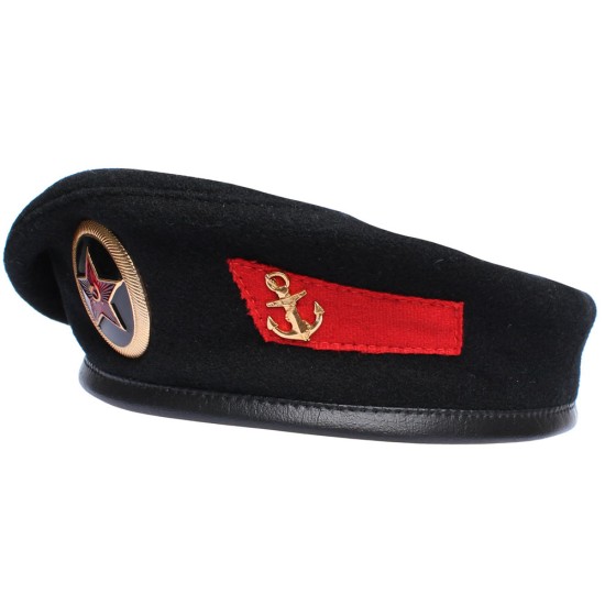 Russische Marines Officer Parade schwarze Uniform