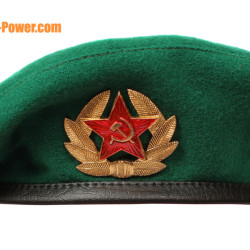 Border Guards Green Beret Hat Soviet army beret hat USSR headwear with badge