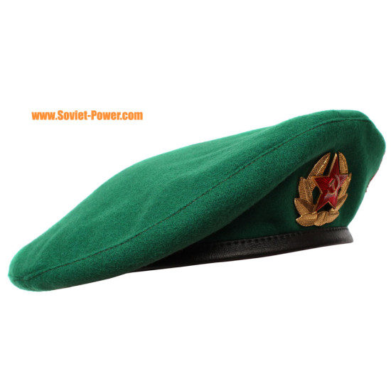 Guardias fronterizos sombrero de boina verde sombrero de boina del ejército soviético sombreros de la URSS con insignia