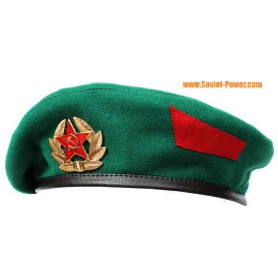 Guardias fronterizos sombrero de boina verde sombrero de boina del ejército soviético sombreros de la URSS con insignia