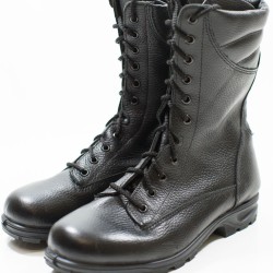 Bottines Airsoft en cuir noir