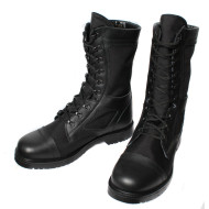 Black leather Airsoft boots tactical high ankle boots Soecial forces footwear