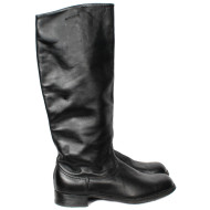 Soft Leather High Soviet OFFICER riding BOOTS new Chrome