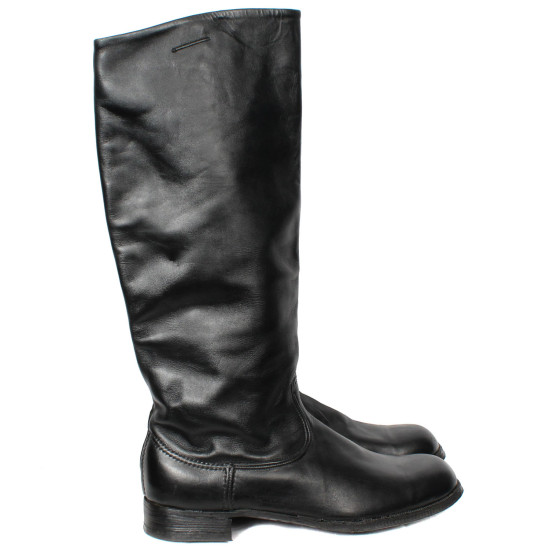 Hoher sowjetischer OFFIZIER-Reitstiefel aus weichem Leder neu Chrom