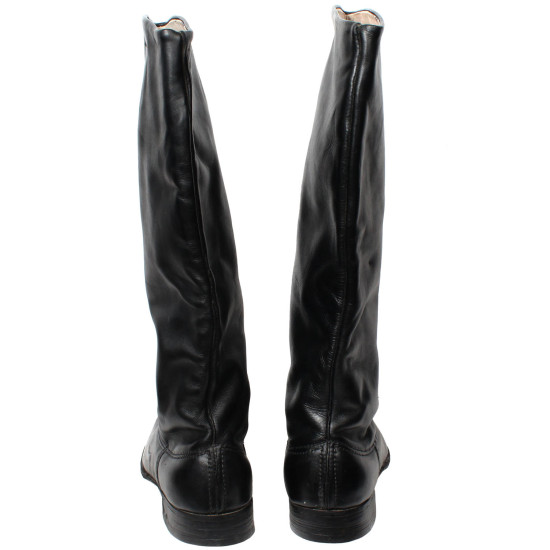 Soft Leather High Soviet OFFICER riding BOOTS new Chrome