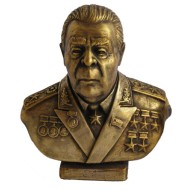 Russian bronze bust of Soviet communist Brezhnev