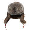 Suave piel de conejo moderno sombrero de invierno marrón ushanka orejeras