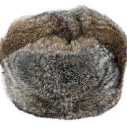 Brown soft rabbit fur modern winter hat ushanka