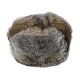 Morbida pelliccia di coniglio moderna inverno cappello marrone Ushanka paraorecchie
