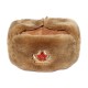 Pelliccia marrone cappello invernale Ushanka con pelle scamosciata