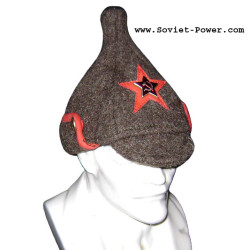 Mini "Budënovka" tipo prima guerra mondiale cappello sovietico grigio