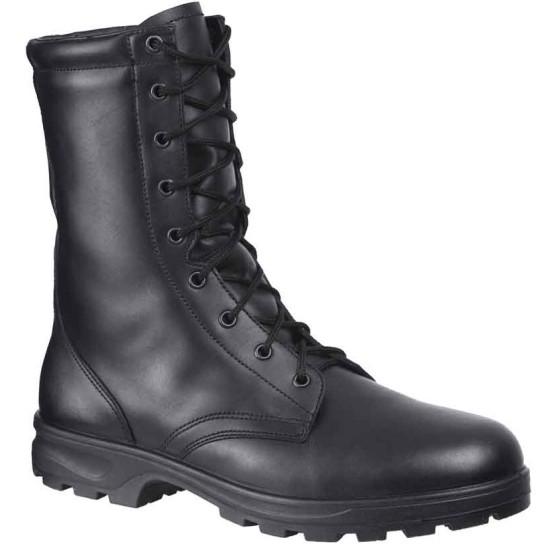 Botas militares altas Kalahari zapatos de cuero negro del ejército