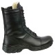 Bottes d'hiver tactiques urbaines Extreme 174 avec fourrure en cuir noir