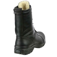 Extreme 174 urban taktische Winterstiefel mit Fell aus schwarzem Leder