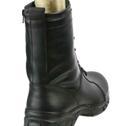 Extreme 174 urban taktische Winterstiefel mit Fell aus schwarzem Leder