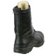 Bottes d'hiver tactiques urbaines Extreme 174 avec fourrure en cuir noir