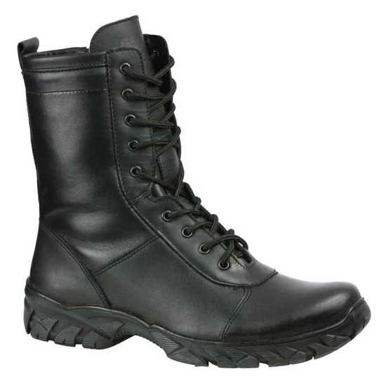 Extreme 174 urban taktische Winterstiefel mit Fell aus schwarzem Leder