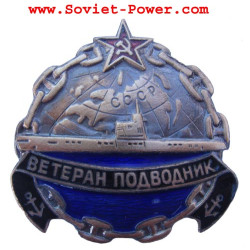 Navy VETERAN SUBMARINER badge USSR Naval Fleet