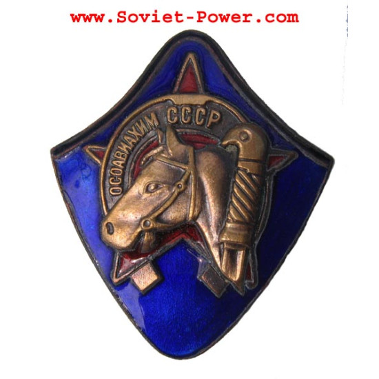 Metal Soviet HORSEMAN Badge Military Red Star USSR Army