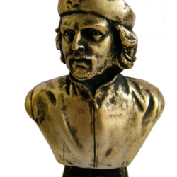 Busto de bronce de Che Guevara líder revolucionario