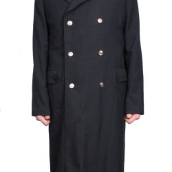 Officiers de la Marine soviétique noir long manteau de laine semi