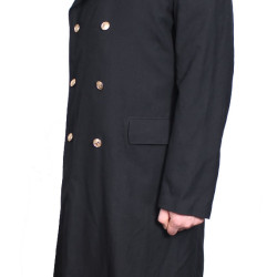 Officiers de la Marine soviétique noir long manteau de laine semi