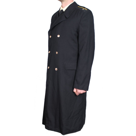 Soviet Navy Officers black semi-woolen long coat