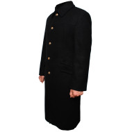 Soviet Navy woolen long black winter Coat
