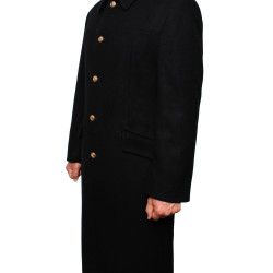 Soviet Navy woolen long black winter Coat