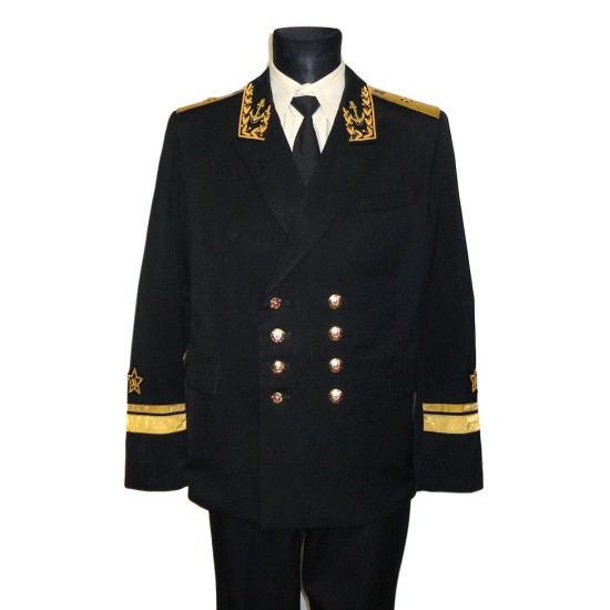 Russische Flotte Admirals Uniform mit Goldbarren Stickerei Größe 50/52