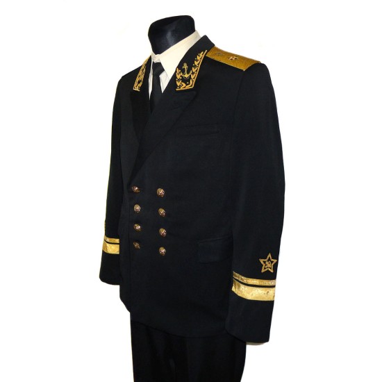 Russische Flotte Admirals Uniform mit Goldbarren Stickerei Größe 50/52