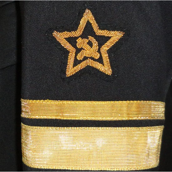 Russische Flotte Admirals Uniform mit Goldbarren Stickerei Größe 50/52
