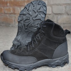 Tactical urban leather boots DELTA BLACK