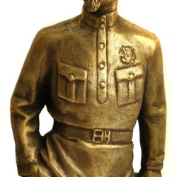 Russian Bronze statue Soviet revolutioner of Dzerzhinsky bust