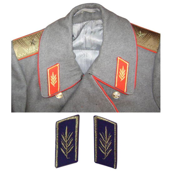 Embroidery Collar Tabs for overcoats and jackets