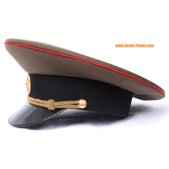 Gorra de visera de oficial del ejército soviético de la URSS con insignia