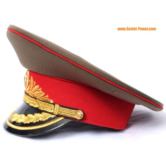 Esercito sovietico feldmaresciallo cappello della visiera berretto russo