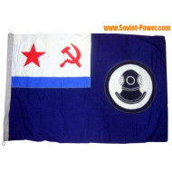 Buque soviético marino buceador bandera de lana