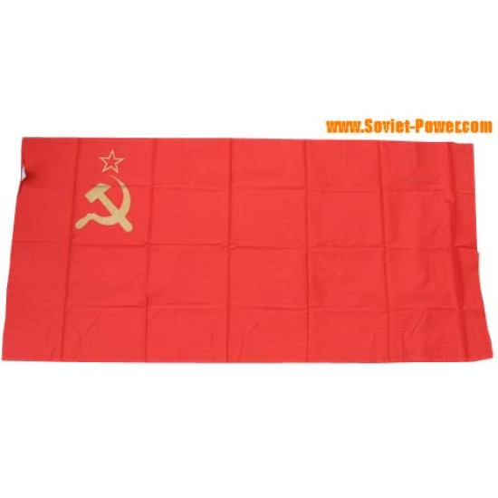 Bandera larga soviética con símbolos simbólicos de la URSS