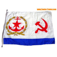 Nave soviética BANDERA de SEDA naval GRANDE con URSS Symbolics