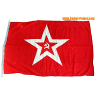 ソビエト連邦海軍の大きな正面旗 Guis とソ連の赤い星