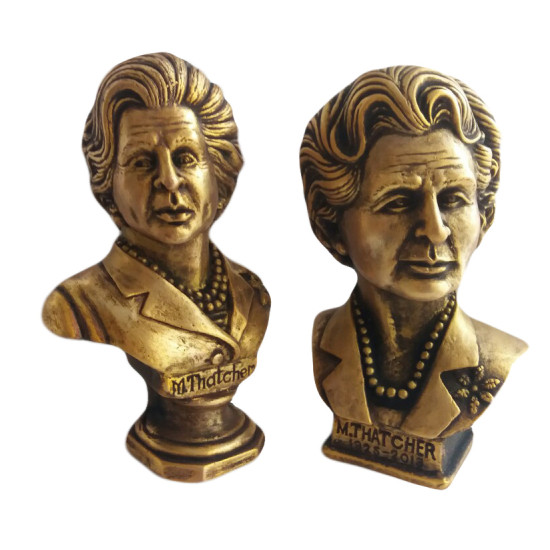 Bronze bust of the "Iron Lady" Margaret Hilda Thatcher