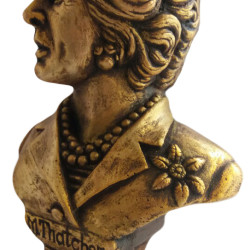 Bronze bust of the "Iron Lady" Margaret Hilda Thatcher