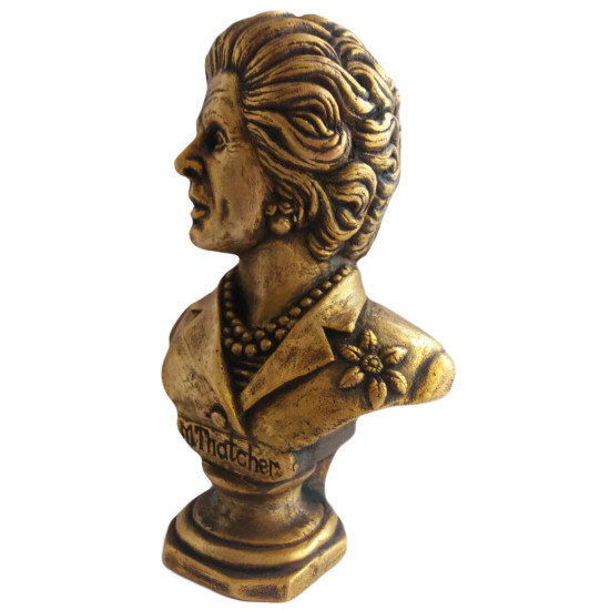 Bronze bust of the "Iron Lady" Margaret Hilda Thatcher