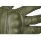 Sport / taktische Fausthandschuhe aus Leder Olivgrünes Modell mit Knöcheln