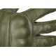 Sport / tactical leather fist gloves Olive model with Knuckles