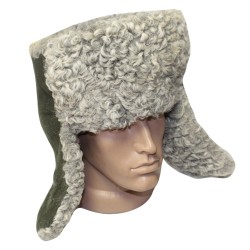 Russian / USSR military grey ushanka fur hat