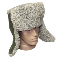 Cappello di pelliccia ushanka grigio militare russo / USSR